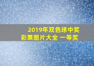 2019年双色球中奖彩票图片大全 一等奖